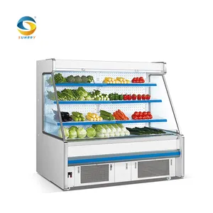 Commercial Stands Open Fruits Chiller Display Cabinet Vegetable Refrigerator For Supermarkets And Modern