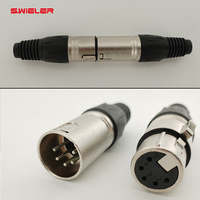 Haute qualité 5pin Mic Jack Xlr 5 pôles Xlr Microphone femelle adaptateur de prise coque en alliage de Zinc connecteur Xlr à broche en cuivre nickelé