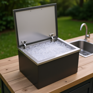 Enfriador de Hielo de Acero Inoxidable de 40 Qt con Tapa Abatible, para Cocina Exterior, Bar, Uso en Fiestas, Gran Capacidad - Product Image 2