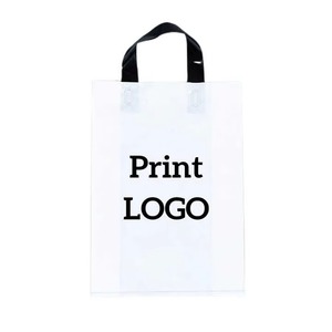 ถุงช้อปปิ้งพลาสติกสีสันสดใสพิมพ์โลโก้แบบกำหนดเองถุงของขวัญหนาสีเดียวพร้อมที่จับทั้งสองด้านขายส่งเป็นกลุ่ม200ชิ้น - Product Image 1