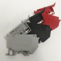 UK5-HESI CE-Zertifizierter PA66 Schraubklemmenblock 4mm2 22-10 AWG Kabelverbinder mit Sicherung 5x25 10A 800V M3 Schraube