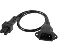 Câble d'extension d'alimentation 10A 250V 18AWG IEC C14 à montage sur panneau vers IEC C5, cordon d'alimentation CA pour ordinateur portable, alimentation pour serveurs PDU et UPS