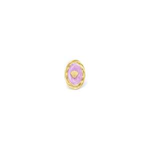 Anillo de Moda en Acero Inoxidable 316L con Baño de Oro PVD, Diseño de Concha Morada, Sostenible y Resistente - Product Image 1