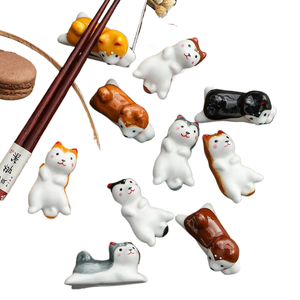 Lande japon tarzı dekoratif öğeler, sevimli hayvan serisi, köpek seramik el sanatları, stokta Chopstick tutucular, E - Product Image 1
