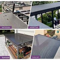 Maßgefertigter Zeitgenössischer Quadratischer Aluminium-Pavillon Wintergarten Wand- und Dachpaneele Doppelschichtig Isoliert Wasserdicht Feuerfest