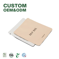 Impression de logo personnalisé, sachet de thé/café miniature laminé de qualité alimentaire, recyclable, thermoscellable, emballage en papier kraft portable
