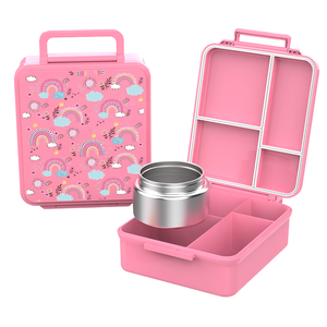 En Oferta, Caja Desechable Hermética con Recipiente para Alimentos SUS304, Tapa de Plástico, Más de 3 Compartimentos y Fácil de Limpiar para Niños - Product Image 1