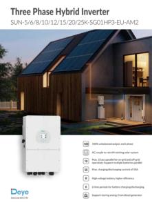 อินเวอร์เตอร์ไฮบริดสามเฟสแรงดันสูง Deye SUN-5/6/8/10/12/15/20/25K-SG01HP3-EU-AM2 ขนาด 5kw 6kw 8kw 10kw 12kw 15kw 20kw 25kw - Product Image 5