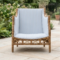 Fauteuil de salon d'extérieur en rotin naturel écologique tressé, chaise d'appoint moderne à dossier croisé pour la maison, le salon ou l'école