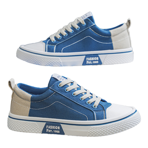 Men's Fashion Trendy Running <b>Canvas</b> Shoes Lace-Up Slip-On Comfortable Mesh Lining Breathable Soft PVC Bottom for Spring Winter - Product Image 4