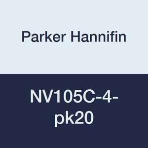 Parker Hannifin <b>Needle</b> <b>Valve</b> NV105C-4-pk20 1/4 In Tube Brass Pack Of 20 - Product Image 1