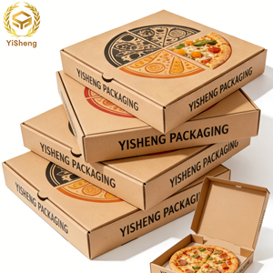 Scatola per Pizza Resistente al Calore, Biodegradabile, Ecologica, Riciclabile, con Logo Personalizzato, Imballaggio Alimentare per Consegna a <span class=keywords><strong>Domicilio</strong></span> - Product Image 2