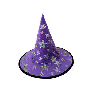 Sombreros de Bruja Morados Unisex para Niños, Directo de Fábrica, Tallas S/M/L/XL/XXL, Disfraz de Halloween, Accesorios para Fotos de Películas y Televisión, Venta al por Mayor - Product Image 1