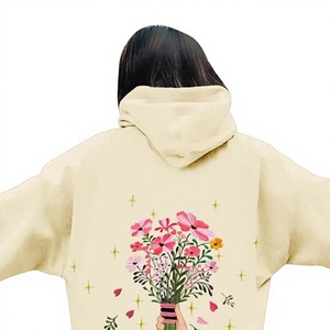 Hoodie brodé de qualité supérieure, épais, surdimensionné, 100% coton, en molleton bouclette, streetwear, fabricant de hoodies - Product Image 3