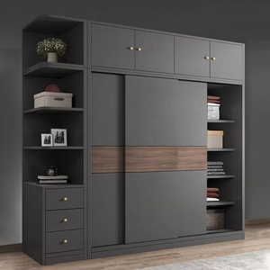 <span class=keywords><strong>Armoire</strong></span> moderne à portes coulissantes avec coiffeuse Meuble de chambre à coucher à montage facile <span class=keywords><strong>pour</strong></span> salle à manger et atelier - Product Image 6