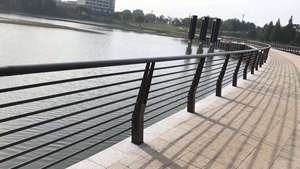 Hàng rào bảo vệ công viên thép không gỉ Riverside kim loại lan can hàng rào cách ly thành phố - Product Image 2