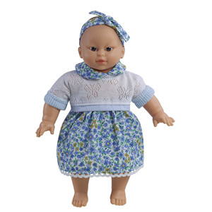 Vestido Asiático para Niñas NINES DONIL Sweet Baby con Nuevo Estampado Floral Azul/Verde, Juguete Educativo - Product Image 1