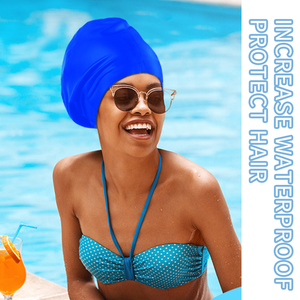 Gorros de Natación Personalizados de Silicona para Adultos, 120 Gramos, Gorros de Natación Grandes con Logotipo para Mujeres con Cabello Largo - Product Image 4