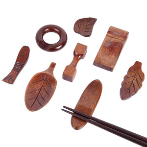 Reposapalillos de madera de estilo japonés, soporte portátil para palillos, para el hogar, cocina, restaurante, vajilla, diseño de color sólido - Product Image 5