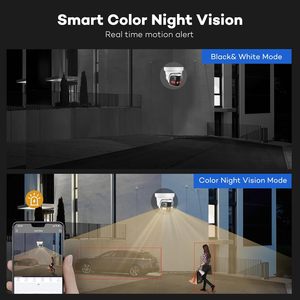 4K 8MP 180 °   Cámara <span class=keywords><strong>de</strong></span> Seguridad IP PoE Panorámica <span class=keywords><strong>de</strong></span> Doble Lente, Luz Estroboscópica Roja y Azul, Alarma con Audio, Visión Nocturna Inteligente <span class=keywords><strong>en</strong></span> Color, Comunicación Bidireccional, NDAA - Product Image 4