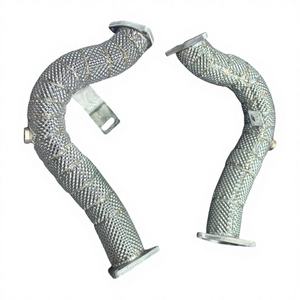 Collecteurs longs en acier inoxydable 304 Vortex pour Audi S4 S5 B8 3.0L V6 2010-2016 avec bouclier thermique et conception à haut débit - Product Image 1