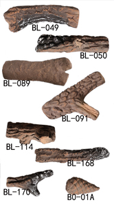 Fireplace Ceramic <strong>Decorative</strong> Wood Alcohol Gas Fireplace <strong>Log</strong> Sets Ten Piece Suit Pine Cone - Product Image 3