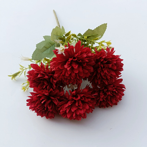 DREA - Crisantemo Artificial de Seda con Tacto Real, 6 Ramas, Flores en Forma de Bola para Bodas, Funerales, Eventos, Decoración del Hogar, Estilo Clásico - Product Image 6
