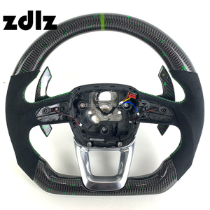 Volante de Fibra de Carbono Forjado Personalizado para <span class=keywords><strong>Audi</strong></span> Q3 Q5 Q7 Q8 Q5L Q7L RSQ7 QSQ5 RSQ8 <span class=keywords><strong>RSQ3</strong></span> SQ5 A5 A6 A7 con Levas de Cambio - Product Image 1