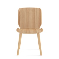 Chaise de salle à manger minimaliste en bois Burlywood, empilable, à dossier incurvé, pour écoles, restaurants et cantines, à prix abordable
