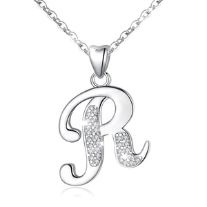 Ciondolo <span class=keywords><strong>alfabeto</strong></span> Charms lettera disegni collana iniziale placcato ciondolo <span class=keywords><strong>alfabeto</strong></span> oro personalizzato argento donna regalo lettera gioielli - Product Image 6