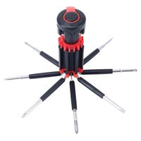 Tournevis multifonctionnel 8 en 1 pour la maison et l'industrie, portable, avec lampe torche LED, ensemble de tournevis