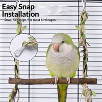 Échelle à bascule en bois pour perroquet avec jouet d'auto-entretenissement et anti-ennui pour accessoires de cage à oiseaux