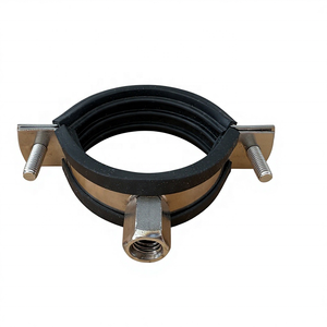 High Quality Electroplated Cushioned <strong>Pipe</strong> Clamp Rubber Lining Adjustable Stainless Steel Band Inch Tube <strong>Hose</strong> Suspension <strong>Hanger</strong> - Product Image 6