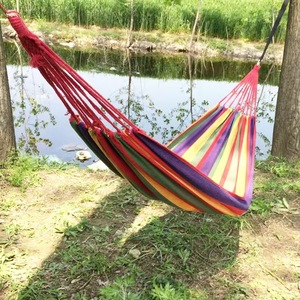<span class=keywords><strong>Hamac</strong></span> portable en toile avec barre de maintien incurvée en <span class=keywords><strong>bois</strong></span> anti-chute pour le camping, la plage, le jardin et la détente en plein air - Product Image 4
