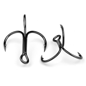 Acier à haute teneur en carbone 8012 <span class=keywords><strong>triple</strong></span> crochet de pêche rond plié matériel d'eau salée avec barbelé <span class=keywords><strong>Triple</strong></span> crochets <span class=keywords><strong>pour</strong></span> la pêche au <span class=keywords><strong>leurre</strong></span> - Product Image 1