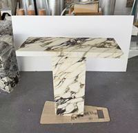Table console en marbre Calacatta Viola, meubles de salon, décoration d'entrée, couloir, design moderne, taille personnalisable, luxe, blanc