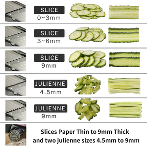 Adjustable <b>Vegetable</b> Chopper Stainless Steel Tomato Slicer Food Mandolin Slicer for Kitchen with Hand Guard - Product Image 2