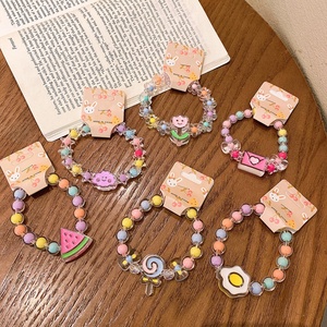 Pulseira Infantil de Desenho Animado para Crianças, Pulseira de Gelatina Colorida com Contas, Linda Pulseira para Meninas e Bebês - Product Image 1