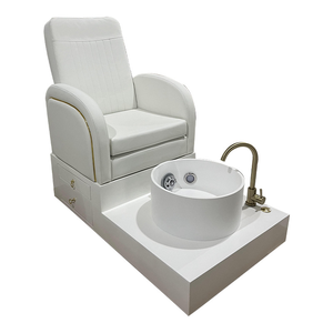 Fauteuil <span class=keywords><strong>de</strong></span> pédicure professionnel moderne et durable, pliable, avec <span class=keywords><strong>massage</strong></span> réglable, en cuir PU et plateau en bois, design écologique - Product Image 3