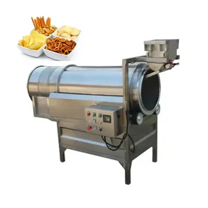 Voedsel Snack Noten Pinda Popcorn Cashew Gebakken Aardappelchips Cornflakes Trommel Coating Smaakstof Kruidenmixer Machine