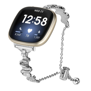 高級ダイヤモンドブレスレットメタルウォッチストラップ付きファッション流行スマートウォッチバンド<span class=keywords><strong>Fitbit</strong></span> <span class=keywords><strong>Versa</strong></span> <span class=keywords><strong>3</strong></span> & 4パーフェクトフィット - Product Image 4