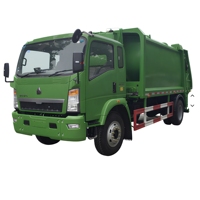 Camion benne arrière compact SINOTRUK HOWO de Chine, moteur diesel manuel, boîte de vitesses 4x2, Euro 4, pour la collecte des déchets