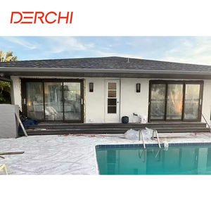 DERCHI NFRC 맞춤형 모던 멀티 패널 파티오 슬라이딩 도어 5+27A+5mm 이중 강화 유리 외부 알루미늄 슬라이딩 도어 - Product Image 3