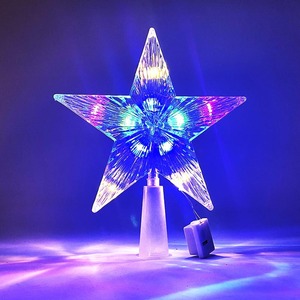 Đèn LED Nhựa Trong Suốt Có Đèn Có Thể Tái Sử Dụng Treo Cây Giáng Sinh Topper Ngôi Sao 15Cm 23Cm Ấm Áp Nhiều Màu Sắc Nhấp Nháy Trang Trí Nhà Dedor - Product Image 6