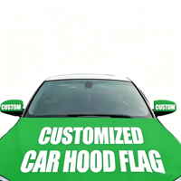 Juego de Banderas Personalizadas con Logotipo para Eventos Deportivos 2026, Cubierta de Espejo Retrovisor de Poliéster, Bandera para Capó de Coche, 90x150cm, Duraderas y de Secado Rápido