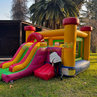 Divertissement pour enfants en plein air fête château sautant maison gonflable double côtés toboggan gonflable combo videur