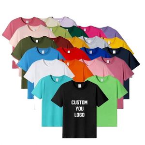 High-End Combed Cotton Crew Neck T Shirts for Men Custom Logo Round Neck Short Sleeve T Shirts - Product Image 4