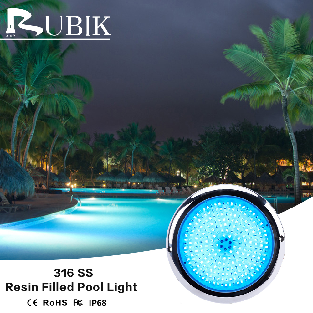 316L Stainless Steel ABS LED Wall-Mounted Mini Ultra-Thin Waterproof Swimming Pool Lights IP68 Remote Control Colorful
