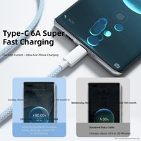 Câble de charge rapide USB-A vers Type-C 3A pour smartphone Android, matériau TPE, blindage en feuille pour la transmission de données des téléphones mobiles