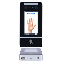 Clavier de contrôle d'accès par reconnaissance de veine palmaire, RFID et code QR avec écran LCD 4,3 pouces